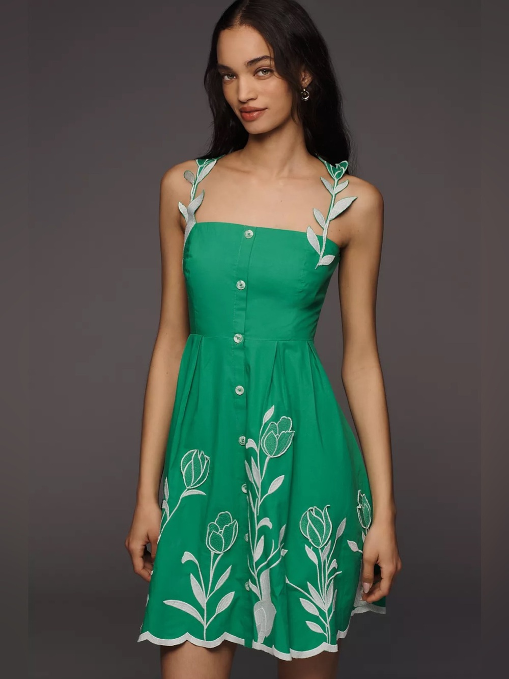NWT Maeve 3D Floral Sleeveless Midi Dress